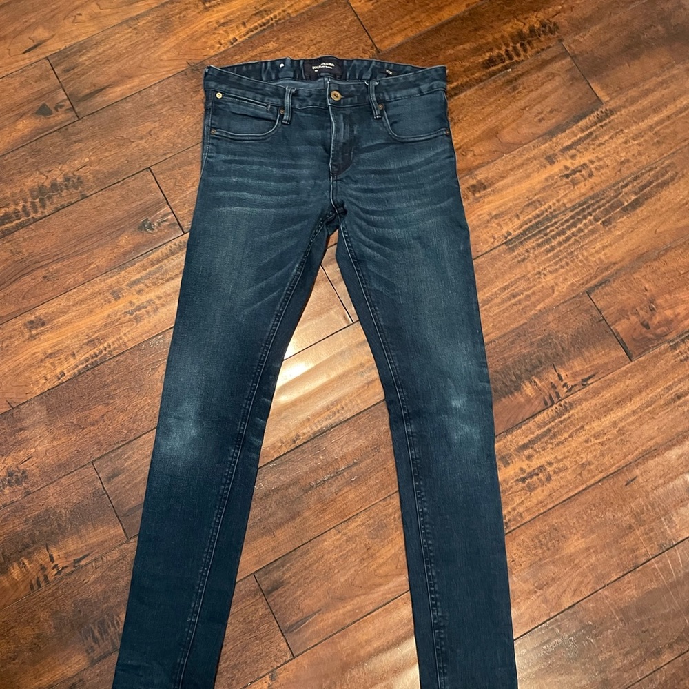 Scotch and soda skinny dark blue jeans - Picture 4 of 5